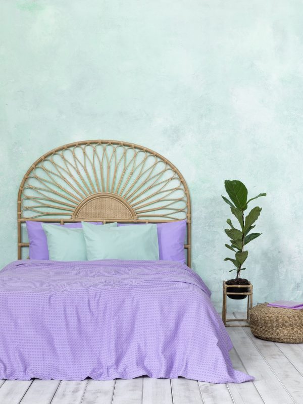 Nima Home Κουβέρτα Βαμβακερή King Size 240x260 Habit Lavender