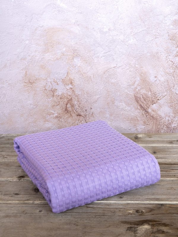 Nima Home Κουβέρτα Βαμβακερή King Size 240x260 Habit Lavender - Image 3