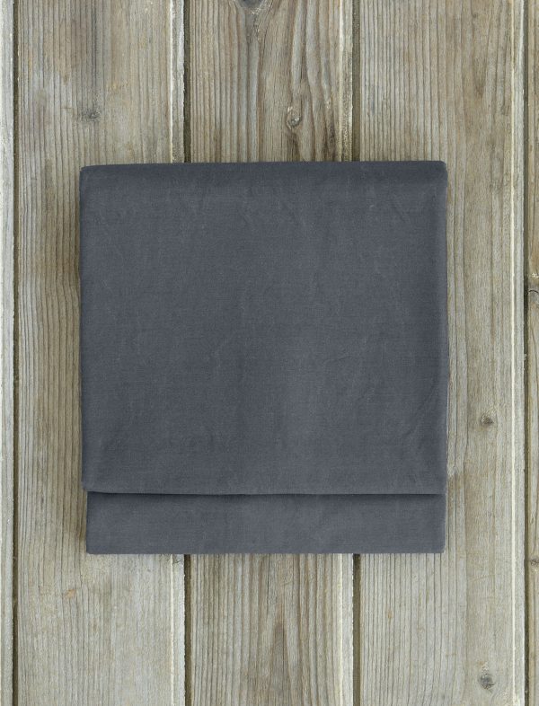 Nima Home Σεντόνι Ημίδιπλο Με Λάστιχο 120x200+32 Unicolors Midnight Gray