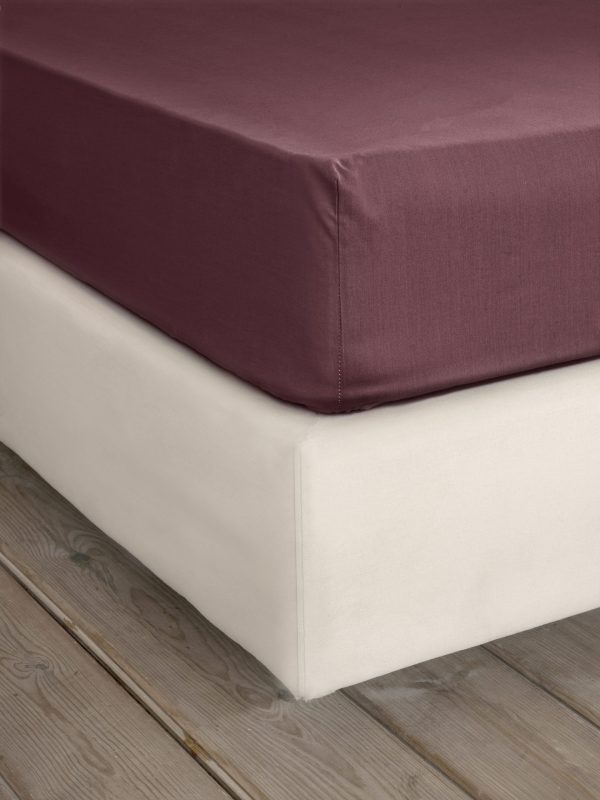 Nima Home Σεντόνι Μονό Με Λάστιχο 100x200+32 Unicolors Deep Bordeaux - Image 2