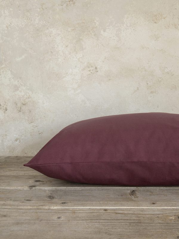 Nima Home Ζεύγος Μαξιλαροθήκες 52x72 Unicolors Deep Bordeaux - Image 2