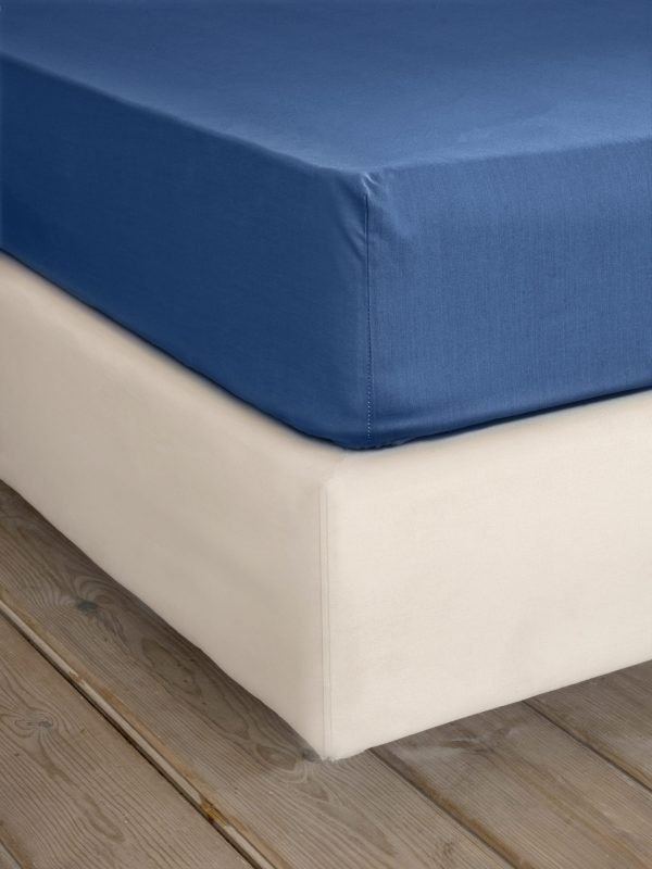 Nima Home Σεντόνι Ημίδιπλο Με Λάστιχο 120x200+32 Unicolors Dark Denim - Image 2