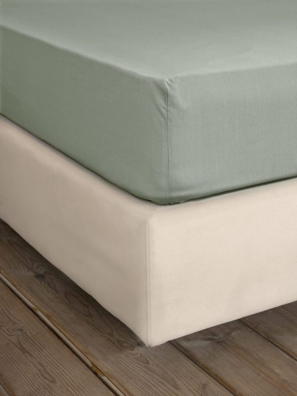 Nima Home Σεντόνι Ημίδιπλο Με Λάστιχο 120x200+32 Unicolors Rock Green - Image 2