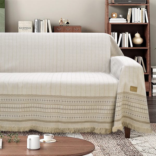 Lino Home Ριχτάρι Διθέσιου 180x250 Bohho Beige