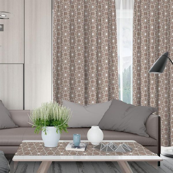 Lino Home Κουρτίνα Με Τρέσα 135x270 Kenzo 102 Mocca