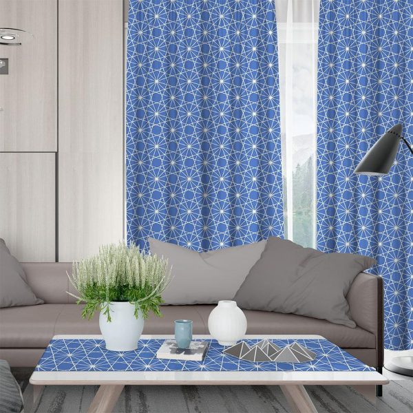 Lino Home Κουρτίνα Με Τρέσα 135x270 Kenzo 602 Blue