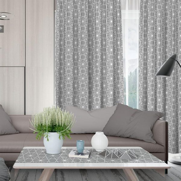 Lino Home Κουρτίνα Με Τρέσα 135x270 Kenzo 802 Grey