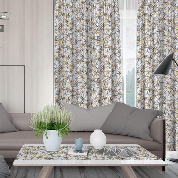 Lino Home Κουρτίνα Με Τρέσα 135x270 Hoa 201 Mustard