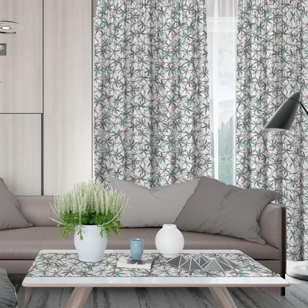 Lino Home Κουρτίνα Με Τρέσα 135x270 Hoa 701 Mint