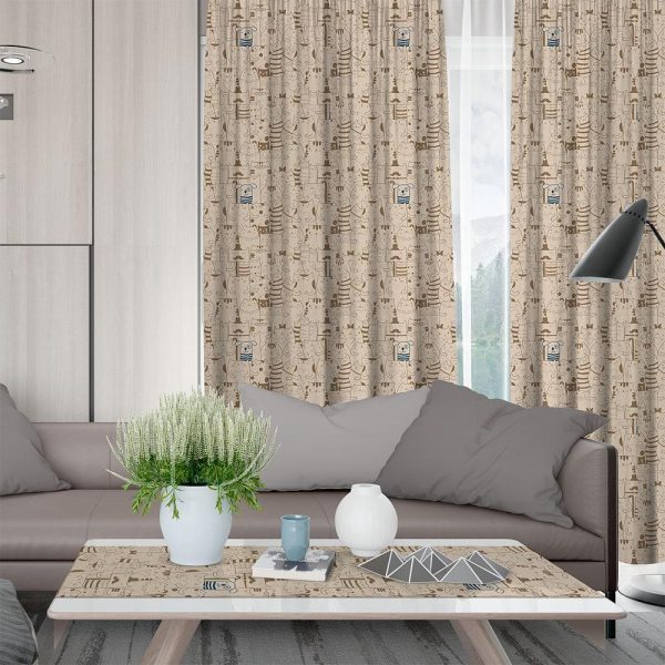 Lino Home Κουρτίνα Με Τρέσα 135x270 Kau 101 Brown