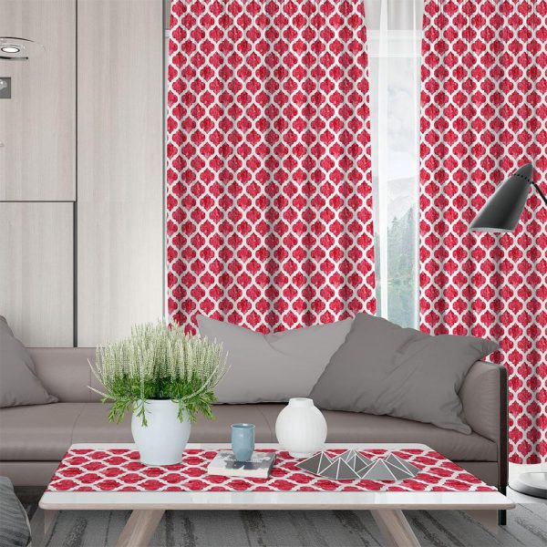 Lino Home Κουρτίνα Με Τρέσα 135x270 Cell 401 Red