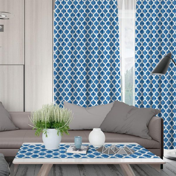 Lino Home Κουρτίνα Με Τρέσα 135x270 Cell 601 Blue