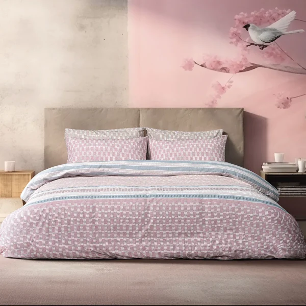 Lino Home Σετ Σεντόνια Υπέρδιπλα 240x260 Alio Old Pink