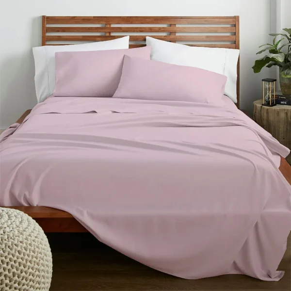 Lino Home Σεντόνι Μονό Με Λάστιχο 100x200+30 Claro Pink