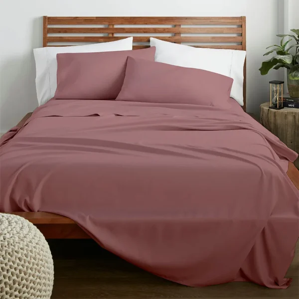 Lino Home Σεντόνι Μονό 170x260 Claro Eng Rose