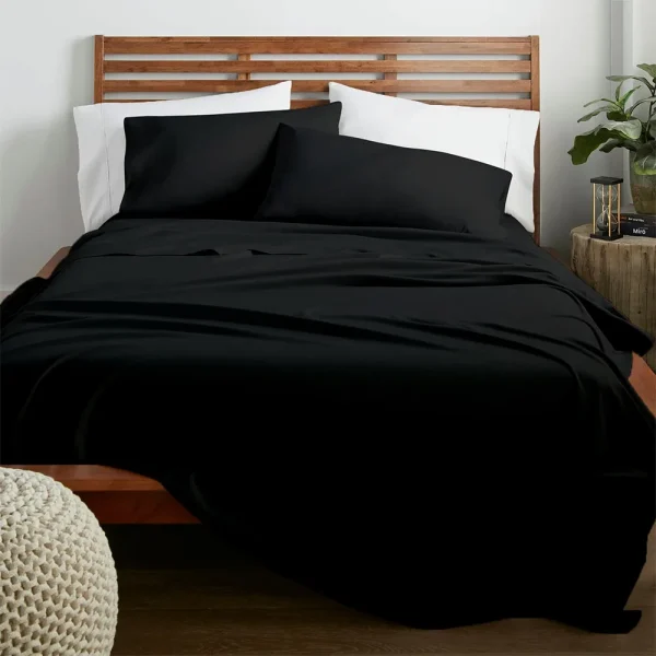 Lino Home Σεντόνι Υπέρδιπλο 240x260 Claro Black