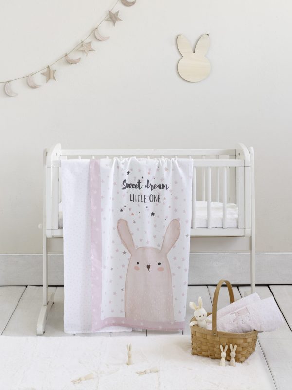 Nima Baby Σετ Σεντόνια Λίκνου 70x110 Lovely Bunny