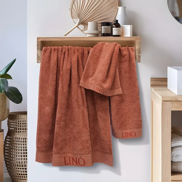 Lino Home Πετσέτα Χεριών 40x60 Brandy Terracotta