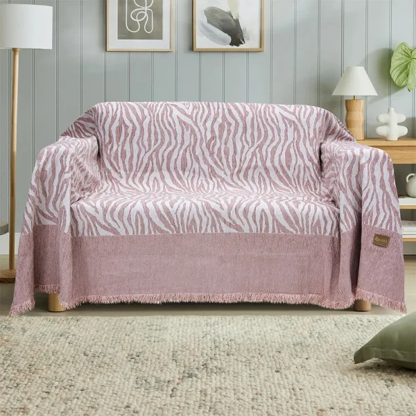 Lino Home Ριχτάρι Διθέσιου 180x250 Cebra LPink