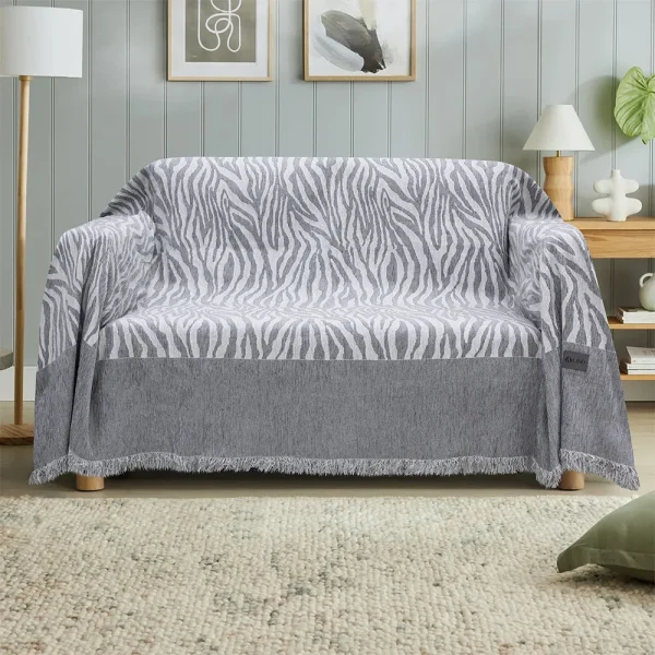 Lino Home Ριχτάρι Τριθέσιου 180x300 Cebra Grey