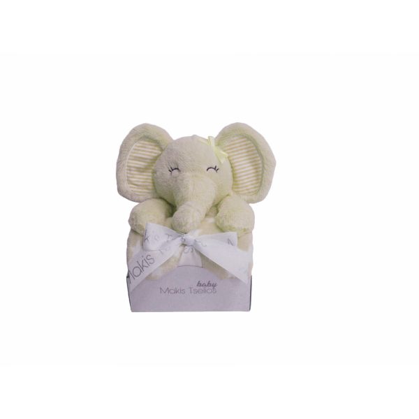 Makis Tselios Κουβέρτα Αγκαλιάς 75x100 και Λούτρινο Elephant Beige