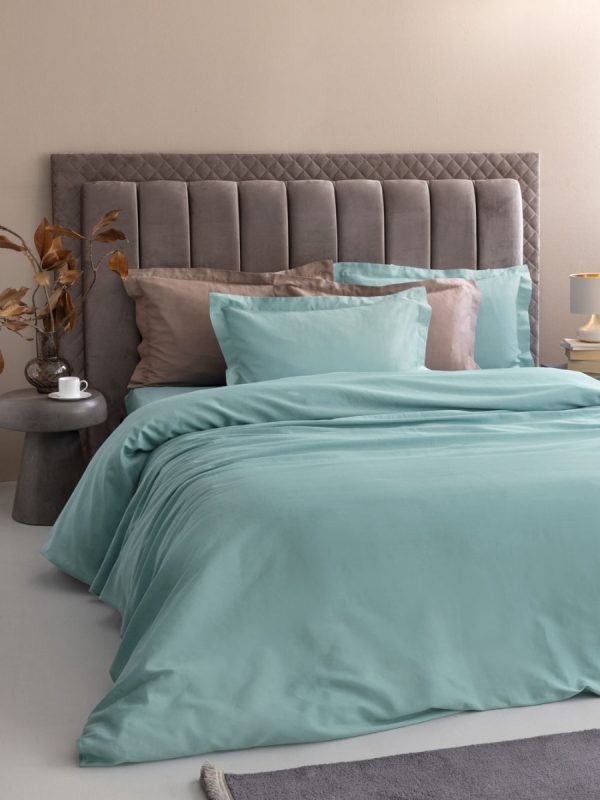 Palamaiki Σετ Παπλωματοθήκη Υπέρδιπλη 240x250 Posh Sateen Mint - Image 3