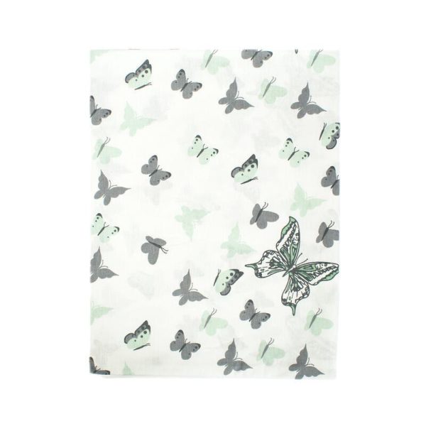 Dimcol Σεντονακι Λικνου Βρεφ Cot 100% 80x110 Butterfly 57 Green