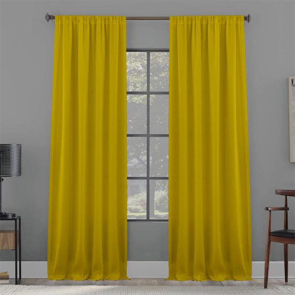 Lino Home Κουρτίνα Με Τρέσσα 150x240 Delta Yellow