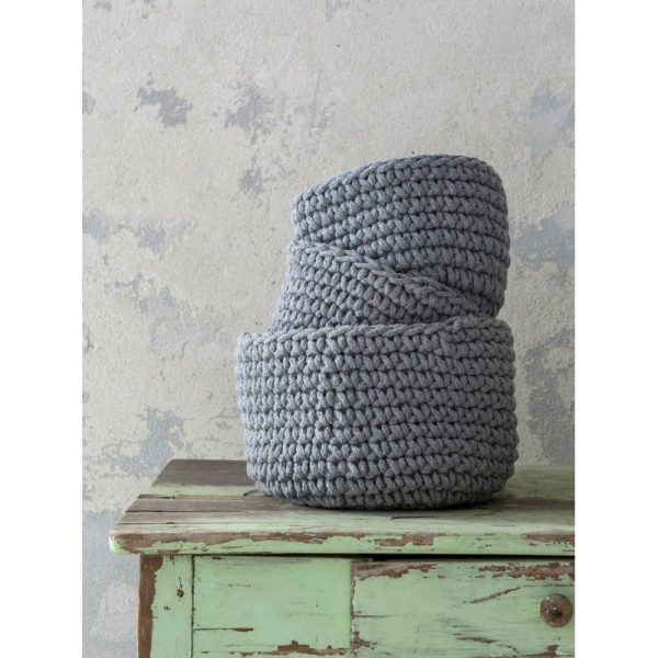 Nima Home Καλάθι Πλεκτό 28x15 Panier Gray