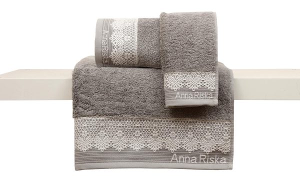 Anna Riska Πετσέτα Προσώπου 50x100 Towels Karla 4 Grey