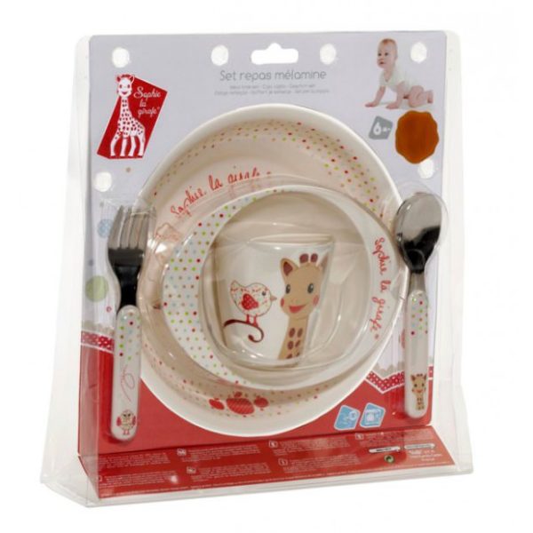 Sophie La Girafe Σετ Φαγητού 5 Τμχ. Melamine Dish