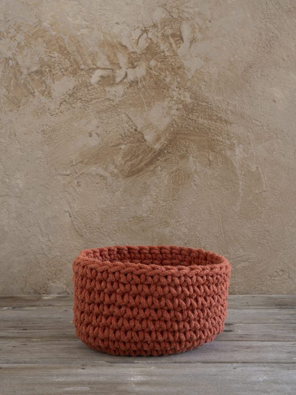 Nima Home Καλάθι Πλεκτό 23x14 Panier Deep Orange - Image 2