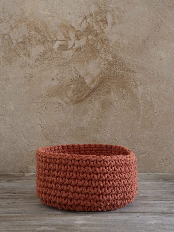 Nima Home Καλάθι Πλεκτό 28x15 Panier Deep Orange - Image 3