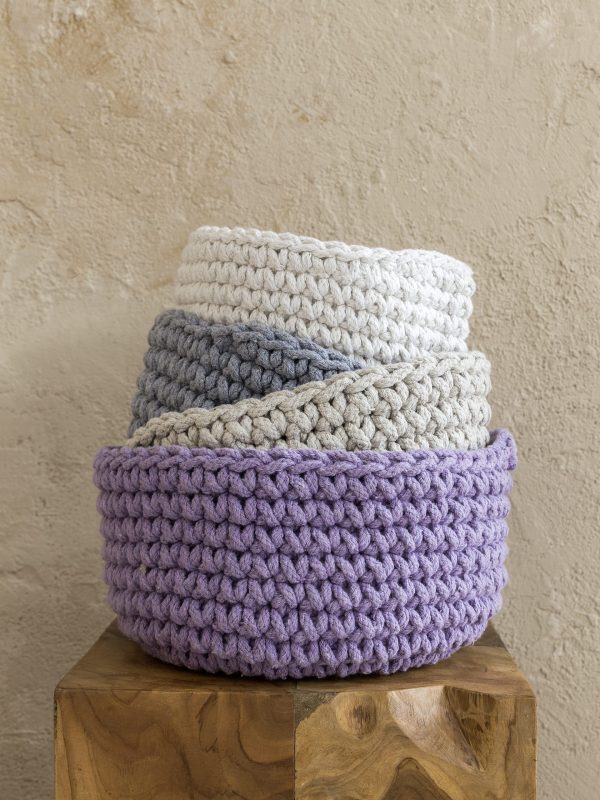 Nima Home Καλάθι Πλεκτό 23x14 Panier Lavender - Image 3