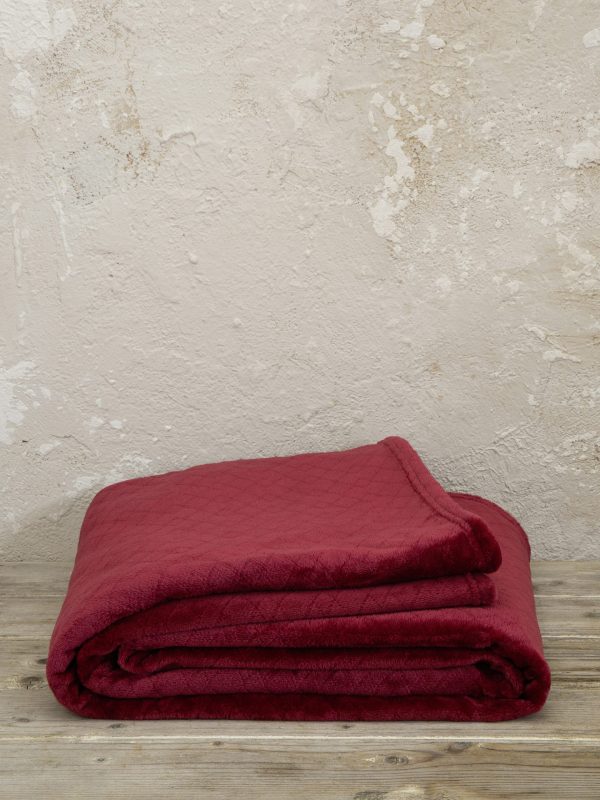 Kocoon Home Ριχτάρι Fleese Διθέσιου 180x250 Cosy Bordeaux - Image 3