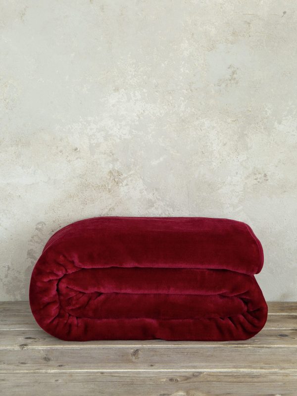 Nima Home Κουβέρτα Βελουτέ King Size 240x260 Coperta Red