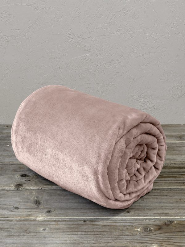 Kocoon Home Κουβέρτα Fleese Μονή 150x220 Meleg Light Pink