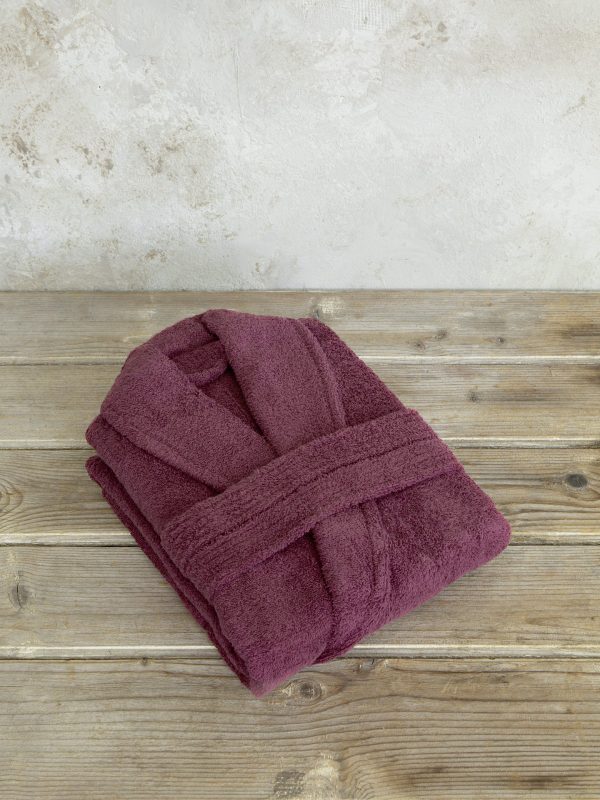 Nima Home Μπουρνούζι Με Γιακά Asana Bordeaux