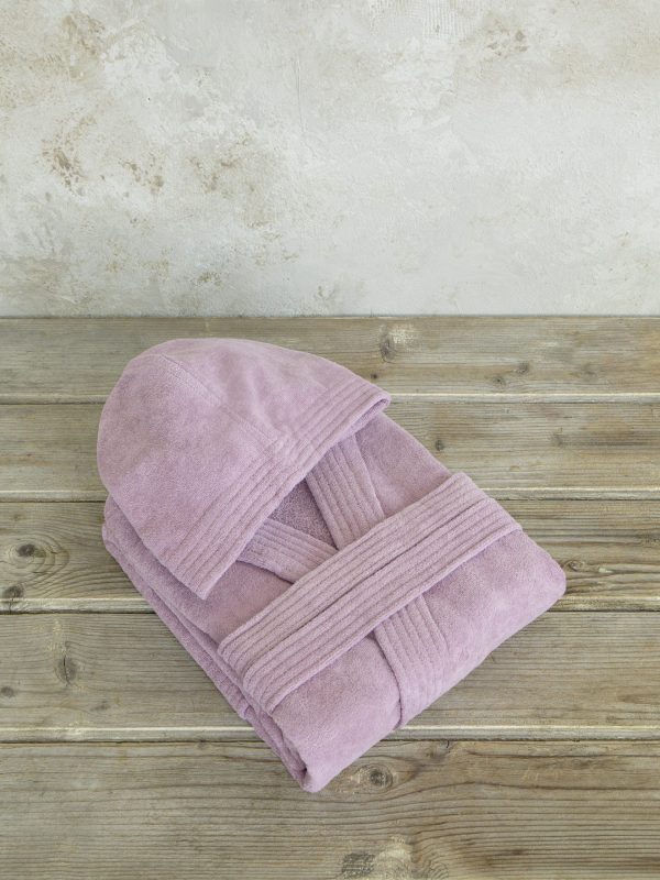 Nima Home Μπουρνούζι Με Κουκούλα Zen Pale Mauve