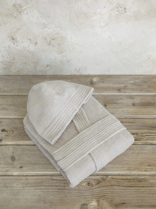 Nima Home Μπουρνούζι Με Κουκούλα Zen Oat Beige