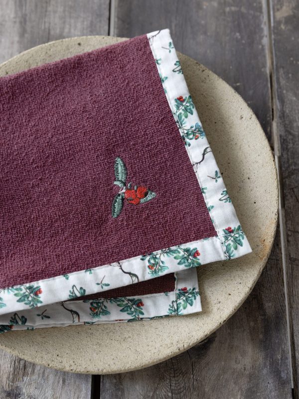 Nima Home Πετσέτα Κουζίνας 40x40 Cranberry Love