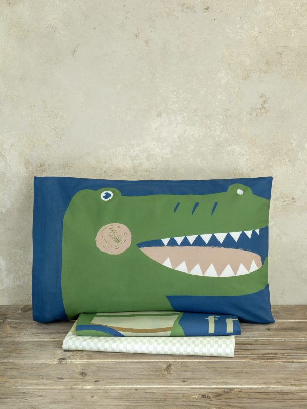 Nima Kids Σετ Σεντόνια Μονά 170x255 Crocodile - Image 2