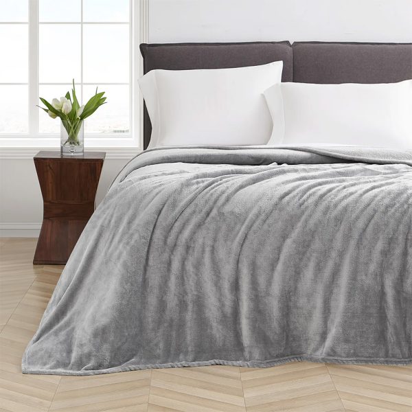 Lino Home Κουβέρτα Βελουτέ Μονή 160x220 Pello L.Grey