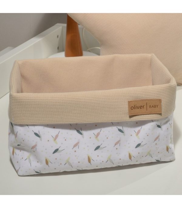 Oliver Baby Καλάθι Αποθήκευσης Διπλής Όψης 25x15+13 Des. 404 Μπεζ