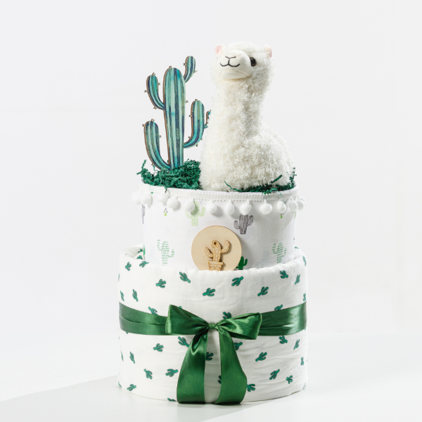 2 Όροφο Diaper Cake - Lama 30x50