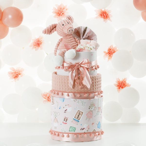 3 Όροφο Diaper Cake - Piggy 28x55