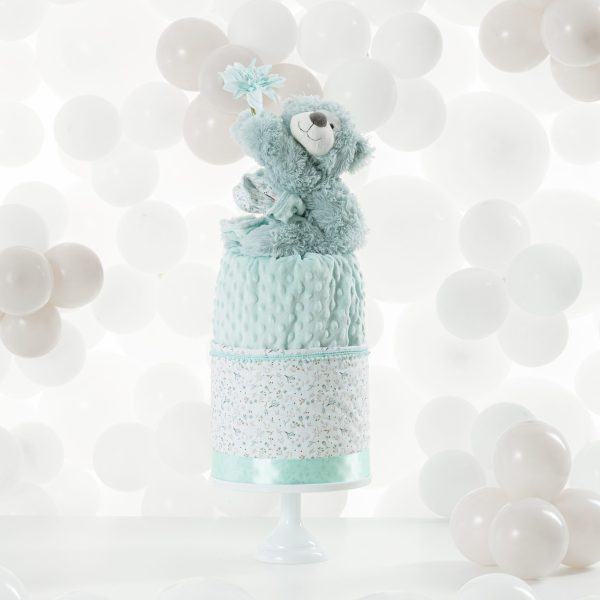 2 Όροφο Diaper Cake - Fluffy Mint 25x55