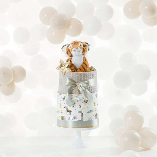 2 Όροφο Diaper Cake – Tiger 28x50