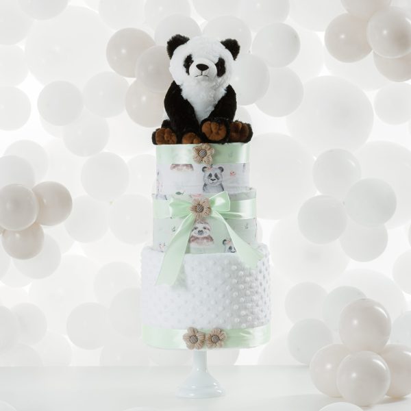 3 Όροφο Diaper Cake – Panda White 30x60