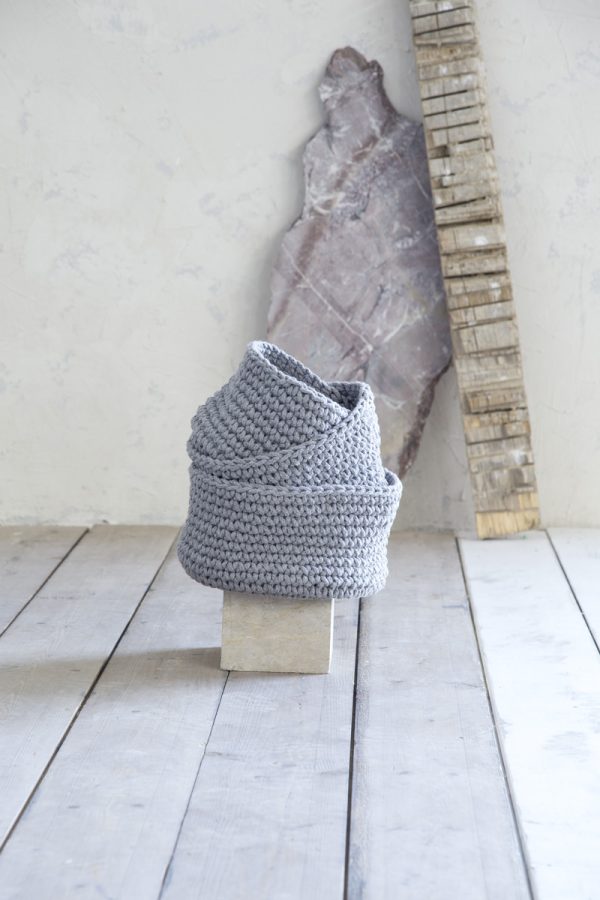 Nima Home Καλάθι Πλεκτό 28x15 Panier Gray - Image 2